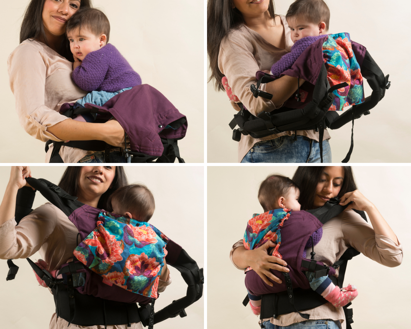 Mochila Ergo Etapa Lino y Algodón Palo Rosa