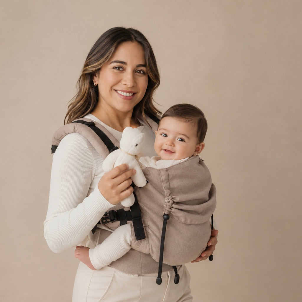 Mochila Ergo Etapa 2 Lino y Algodón - Moka