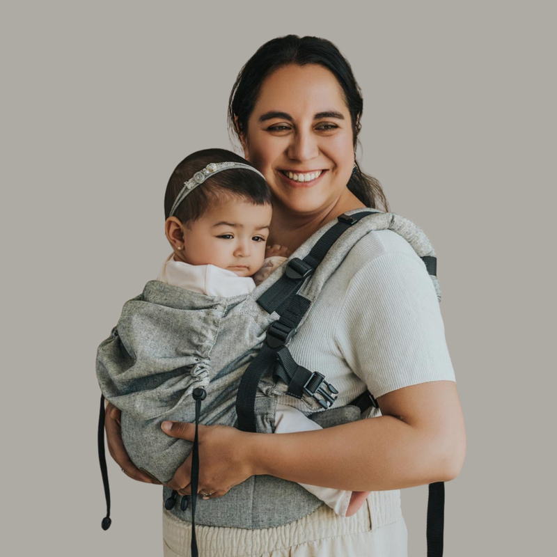 Mochila Ergo Etapa 2 Lino y Algodón - Silver + Asesoría de REGALO + Envío GRATIS